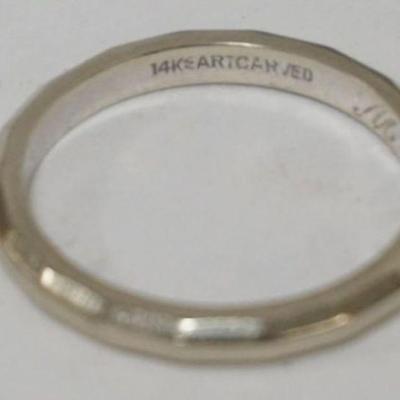 1201	14K ART CARVED WEDDING BAND, 1.39 DWT APPROXIMATE SIZE 4.75
