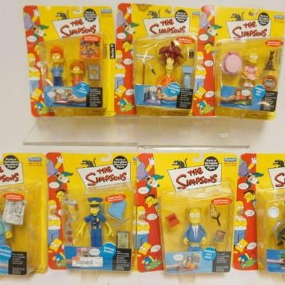 1151	THE SIMPSONS PLAYMATES TOY FIGURES, 7 UNOPENED BLISTER PACKS

