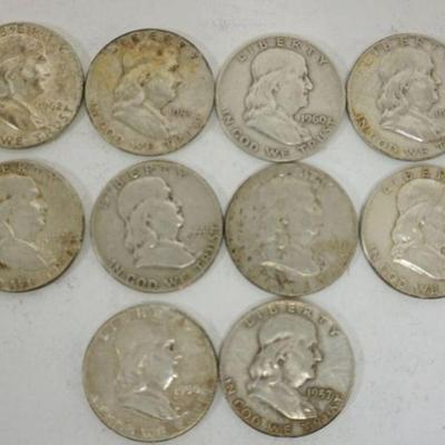1183	10 FRANKLIN HALF DOLLARS
