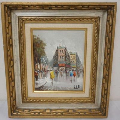 1079	ANTONIO DEVITY FRAMED OIL PAINTING ON CAVAS, APPROXIMATELY 15 IN X 17 IN OVERALL
