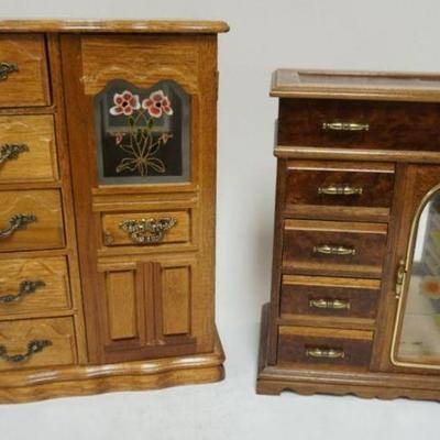 1199	2 JEWELRY CHESTS, LARGEST APPROXIMATELY 6 IN X 12 IN X 15 IN H
