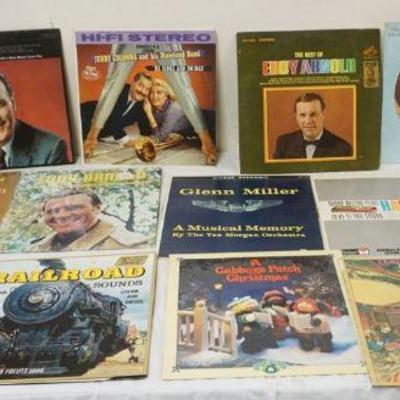 1265	GROUP OF ASSORTED ALBUMS INCLUDING EASY LISTENING, HOLIDAY, RAILROAD, ETC.

