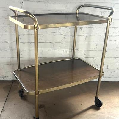 Brass and Acrylic Bar Cart