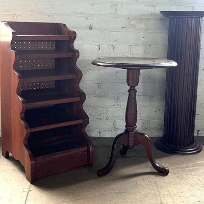 Mahogany and Cherry Accent Furniture Pieces (3)