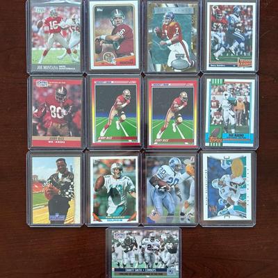 Vintage Football Cards. Joe Montana, Jerry Rice, Dan Marino, Barry Sanders and More