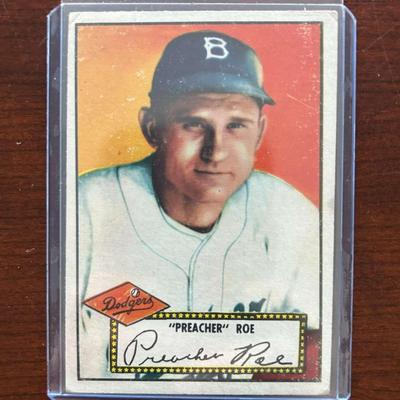 1952 Topps Baseball Card. Preacher Roe #66
