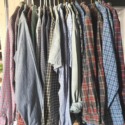 L.L. Bean Cotton Plaid and Flannel Shirts (22) XL