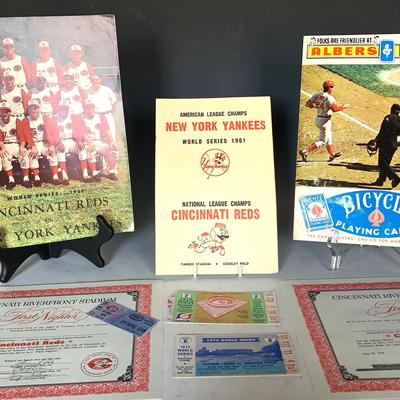 Cincinnati Reds World Series Memorablia, 1961, 1970 And 1972