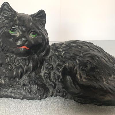 Vintage Black Cat Door Stop, Iron Art Co.