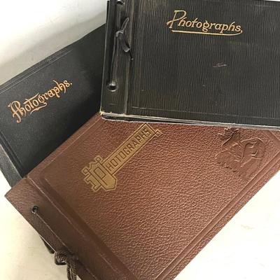 Early 20th Century Photo Albums (3) Filled w/ Snapshots