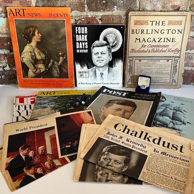 Paper Ephemera With Art, Journals & JFK Presidential Memorabilia