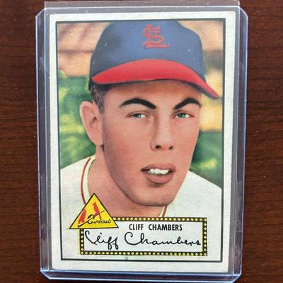 1952 Topps Baseball Card. Cliff Chambers #68