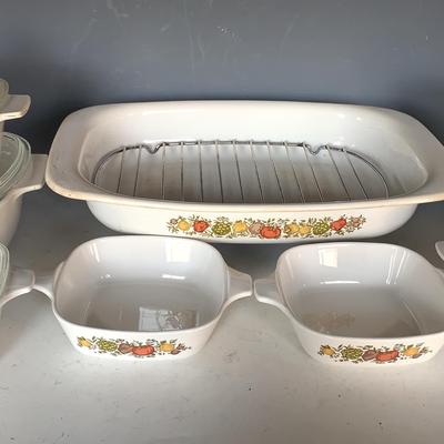 Vintage 1970’s Corningware “Spice Of Life” Pattern featuring Rare Stamped Coffee/Tea Pot