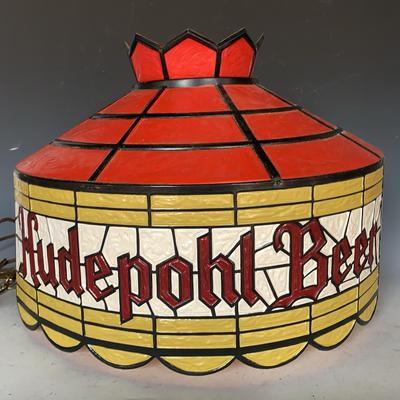 Hudepohl Beer Plastic Hanging Light