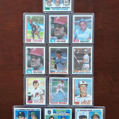 1982 Topps Baseball Cards. Cal Ripken Jr. Rookie. Pete Rose, George Brett and More