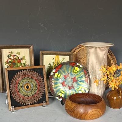 MCM Collectibles with Copper Enamel, String Art