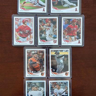 2013 Topps Baseball Complete Set + 5 Rookie Variations. Mike Trout, Bryce Harper Rookies
