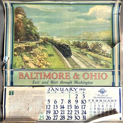 1931 Baltimore & Ohio Calendar