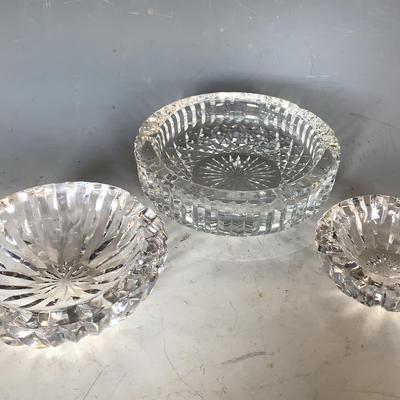 Three Waterford Ashtrays