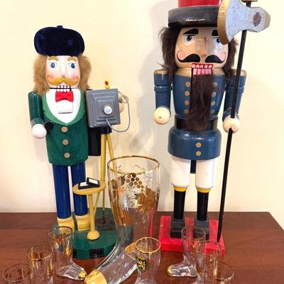 Vintage Nutcrackers And German Boot Beer Stein