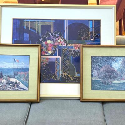 Zetta Jones And 2 Monet Prints 