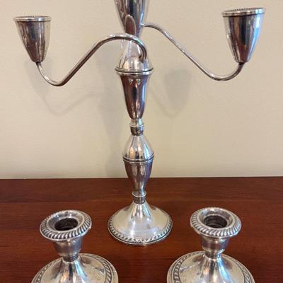 Sterling Silver Candle Holders 