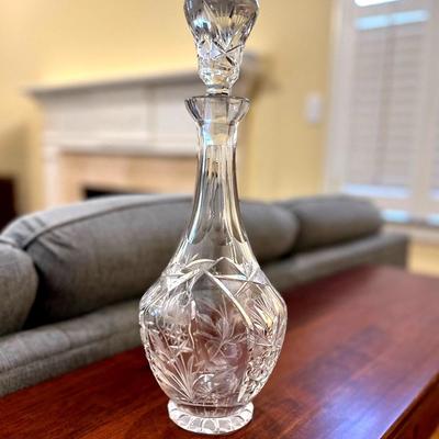 Lead Crystal Cut Glass Pattern Decanter