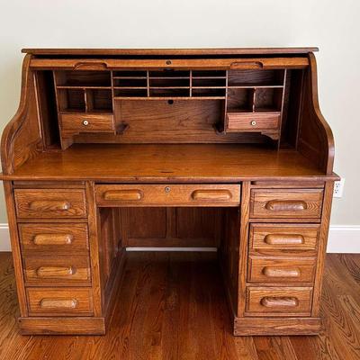 National Mt Airy NC Roll Top Desk