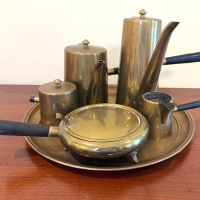 MCM  Brass Tea Set