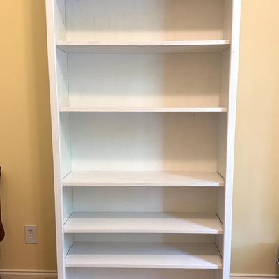 Tall White Bookcase 