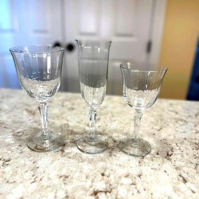 Vintage Blown Crystal Westport Optic By American Stemware