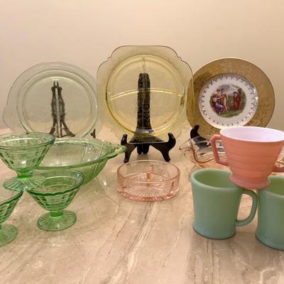 Colored Glass Collectables 