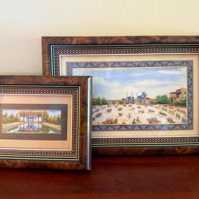 2 miniature paintings 