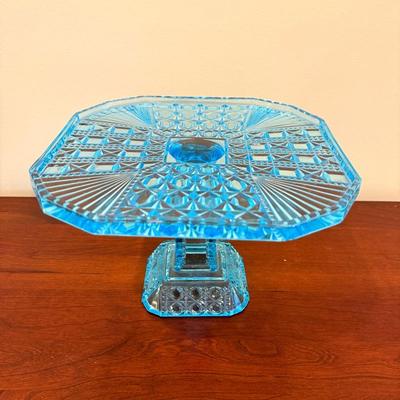 Early American Waffle Pattern Cake Stand 