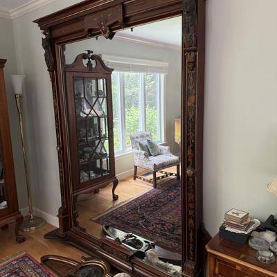 Large Antique Estate Mirror from Long Island Mansion