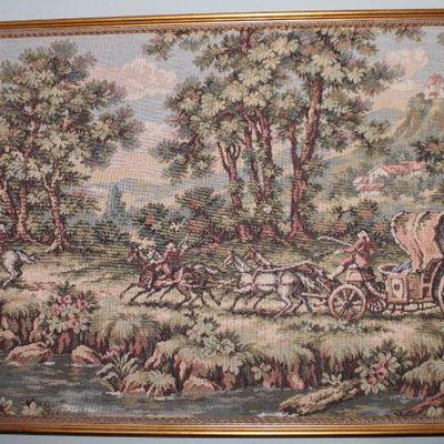 Vintage Tapestry Framed 48x26