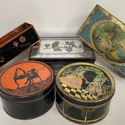 Decorative Tin Trinket Boxes