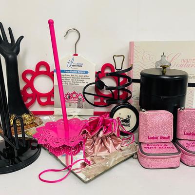 Hot Pink and Black Jewelry Storage and Display