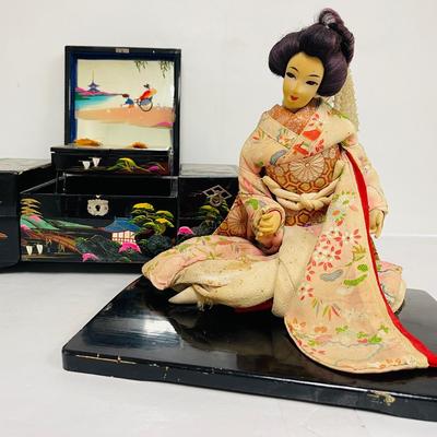 Asian Doll and Jewelry Box