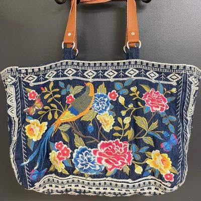 Vintage “Johnny Was” Denim Handbag