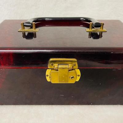 Vintage Tortoise Lucite Box Purse