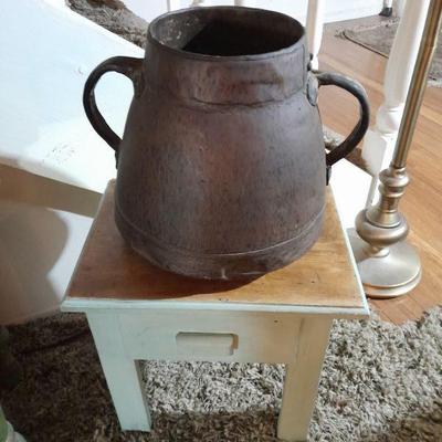 Antique copper urn