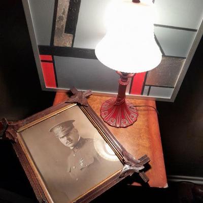 Cool red antique lamp