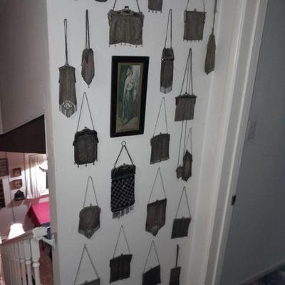 Sterling and antique purses