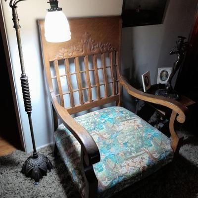 Antique chair with fine upholstery
