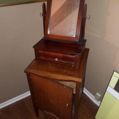 Antique cabinet and vanity