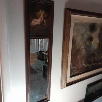 Antique painted mirror