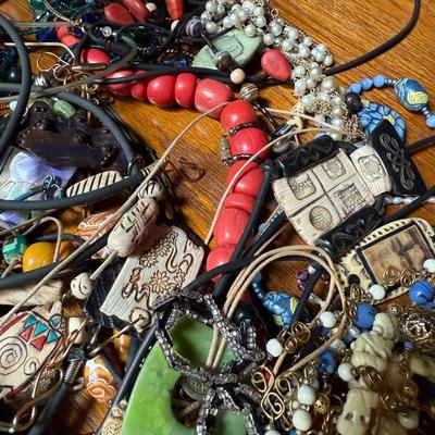 Giant Lot of Handmade Costume Jewelry. 