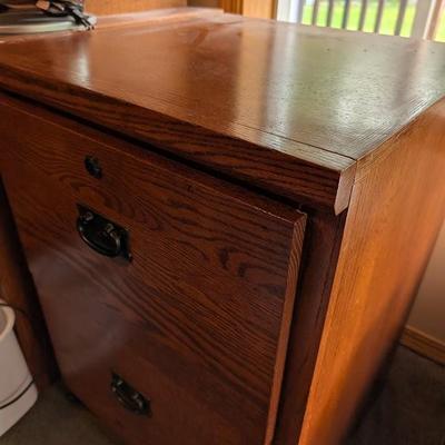 Solid Wood Mission Style filing cabinet