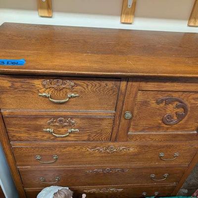 Beautiful Oak Highboy style dresser